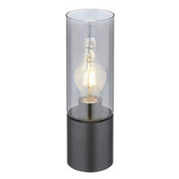 STOLNÁ LAMPA, E27, 9/30 cm  - čierna, Basics, kov/sklo (9/30cm) - Globo