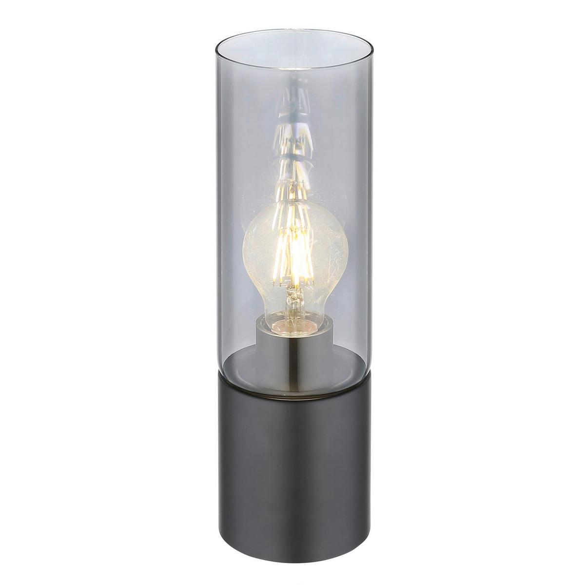 STOLNÁ LAMPA, E27, 9/30 cm  - čierna, Basics, kov/sklo (9/30cm) - Globo