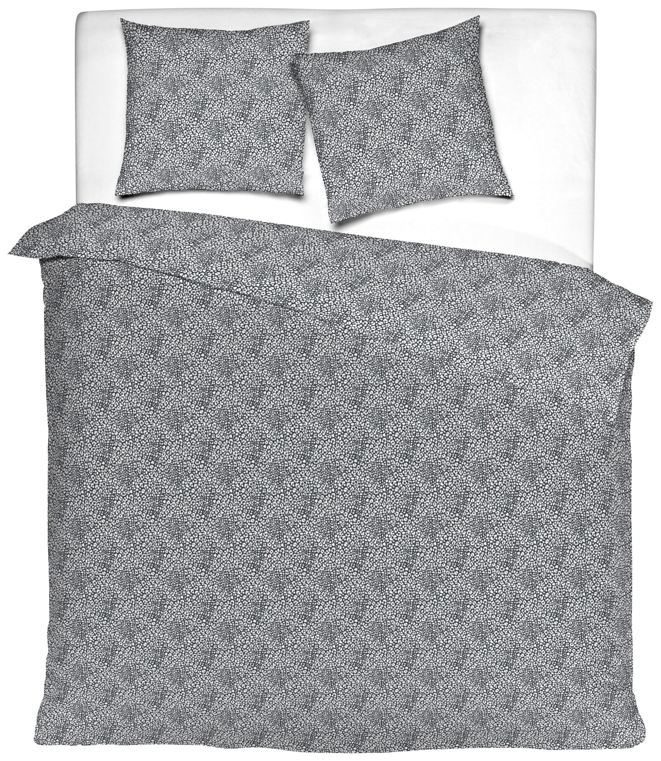 BETTWÄSCHESET 2-teilig Panther Satin 160/210 cm  - Weiss/Schwarz, Basics, Textil (160/210cm) - Novel