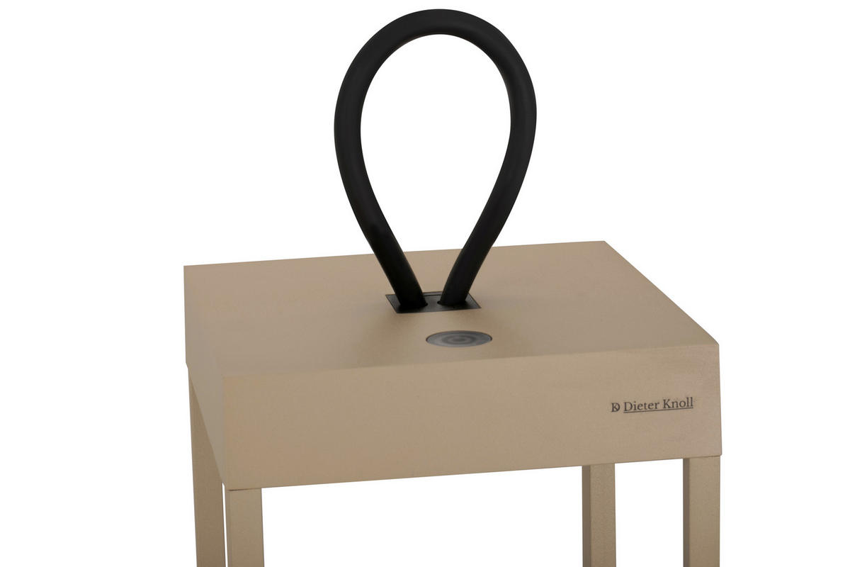 NABÍJATEĽNÁ STOLNÁ LAMPA 15/15/50 cm - piesková, Konventionell, kov/plast (15/15/50cm) - Dieter Knoll