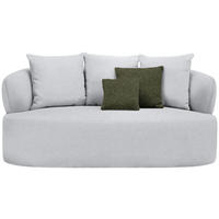2-SITZER-SOFA in Chenille Hellgrau  - Hellgrau/Schwarz, MODERN, Kunststoff/Textil (177/86/105cm) - Hom`in
