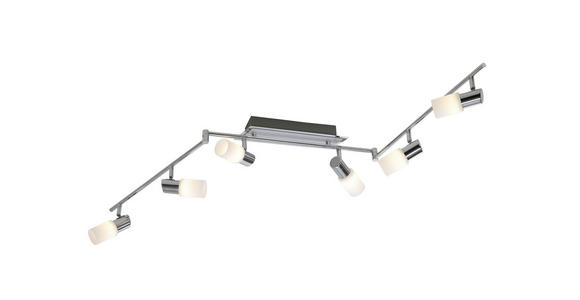 STRAHLER 150/8/5 cm - Chromfarben/Weiß, KONVENTIONELL, Glas/Metall (150/8/5cm) - Novel