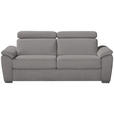 SCHLAFSOFA in Webstoff Grau  - Chromfarben/Grau, KONVENTIONELL, Textil/Metall (206/86/98cm) - Novel