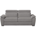 SCHLAFSOFA in Webstoff Grau  - Chromfarben/Grau, KONVENTIONELL, Textil/Metall (206/86/98cm) - Novel