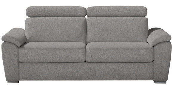 SCHLAFSOFA in Webstoff Grau  - Chromfarben/Grau, KONVENTIONELL, Textil/Metall (206/86/98cm) - Novel