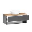 WASCHTISCHKOMBI 101 cm  - Graphitfarben/Grau, Natur, Holzwerkstoff (101cm) - Xora
