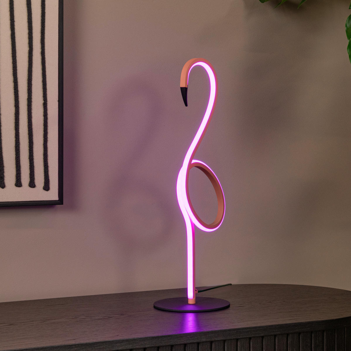 LED-TISCHLEUCHTE FLAMINGO 15/18.1/49.5 cm   - Schwarz, LIFESTYLE, Metall (15/18.1/49.5cm) - Lucide