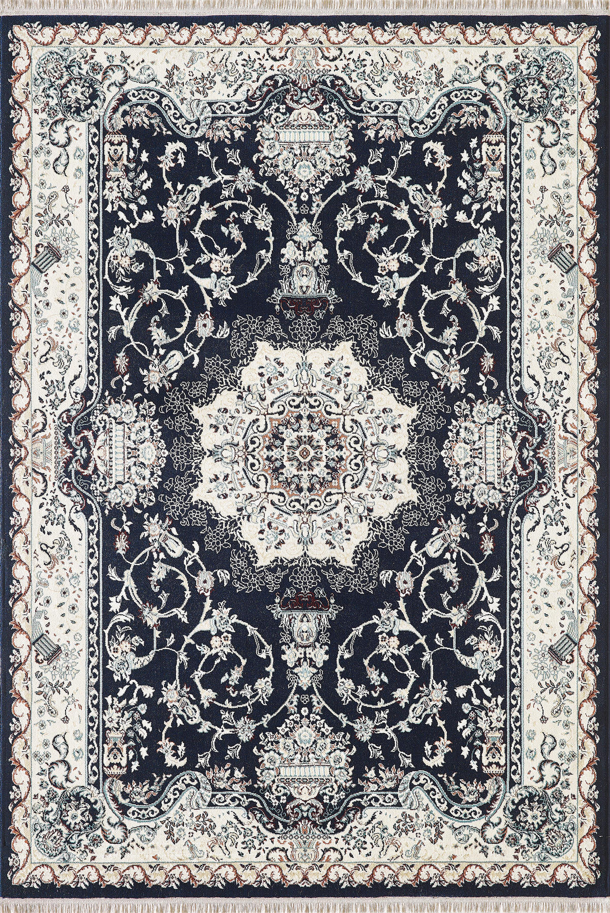 VINTAGE-TEPPICH 120/170 cm Semerkand Dunkelblau, Beige  - Beige/Dunkelblau, LIFESTYLE, Textil (120/170cm)