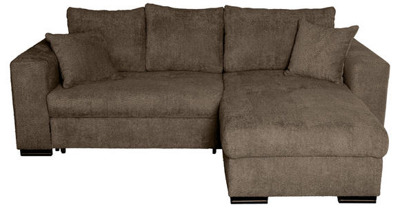 ECKSOFA Braun Webstoff  - Braun, KONVENTIONELL, Holz/Textil (170/235cm) - Carryhome
