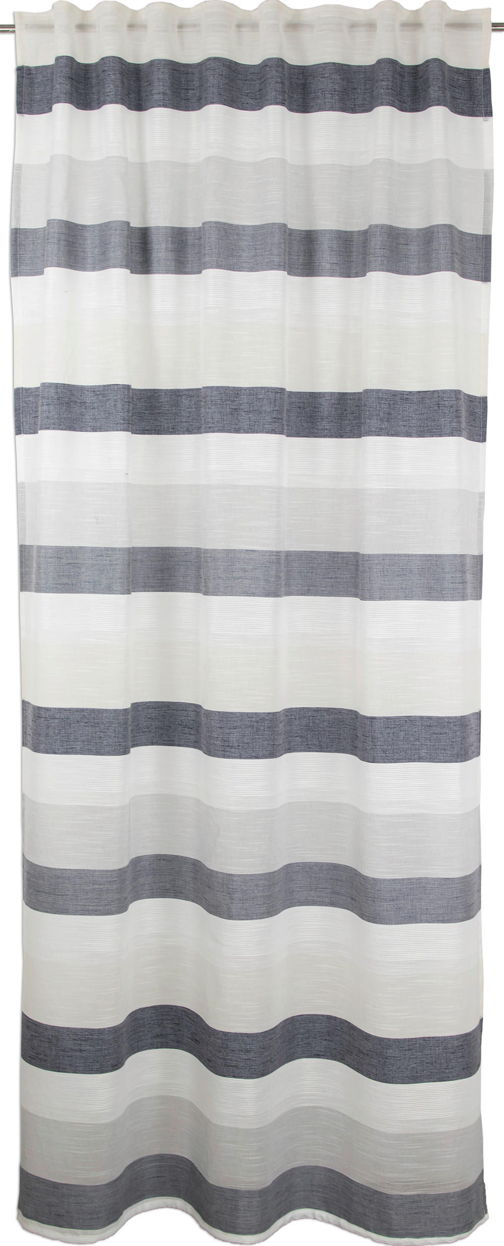 FERTIGVORHANG  halbtransparent  140/245 cm   - Hellgrau/Weiß, Basics, Textil (140/245cm)