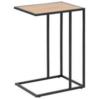 BEISTELLTISCH 43/35/63 cm Schwarz, Eichefarben rechteckig  - Eichefarben/Schwarz, Trend, Holzwerkstoff/Metall (43/35/63cm) - Xora