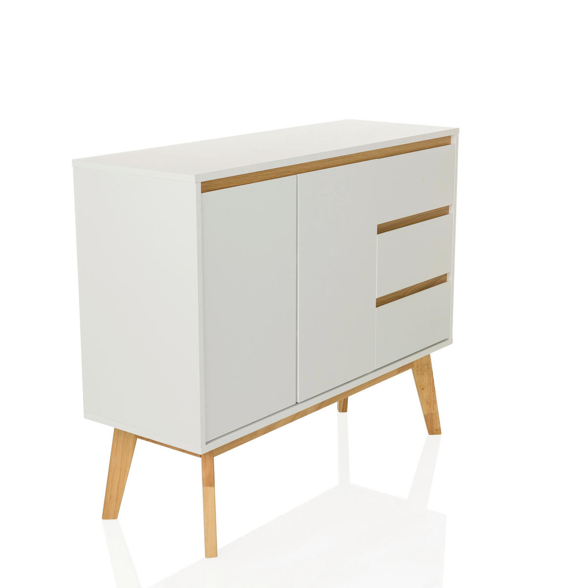 SIDEBOARD  in 97/80/34 cm  - Hellbraun/Weiß, MODERN, Holzwerkstoff (97/80/34cm) - MID.YOU