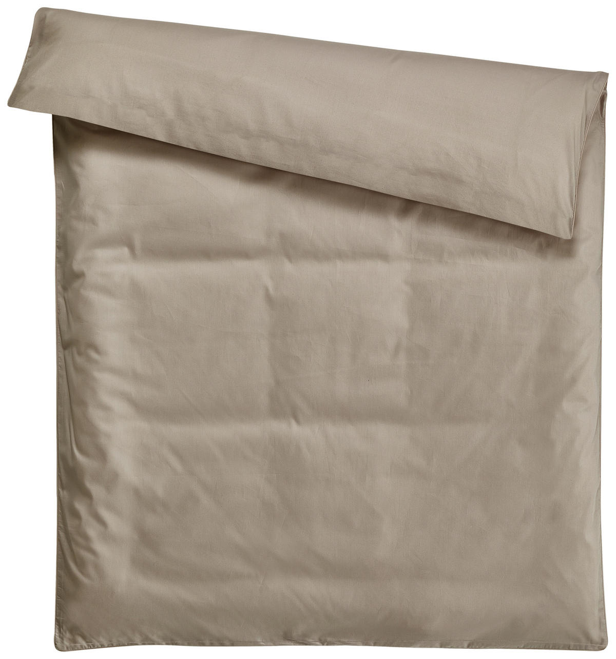 DUVETBEZUG Uno Satin 160/210 cm  - Taupe, Basics, Textil (160/210cm) - Dieter Knoll