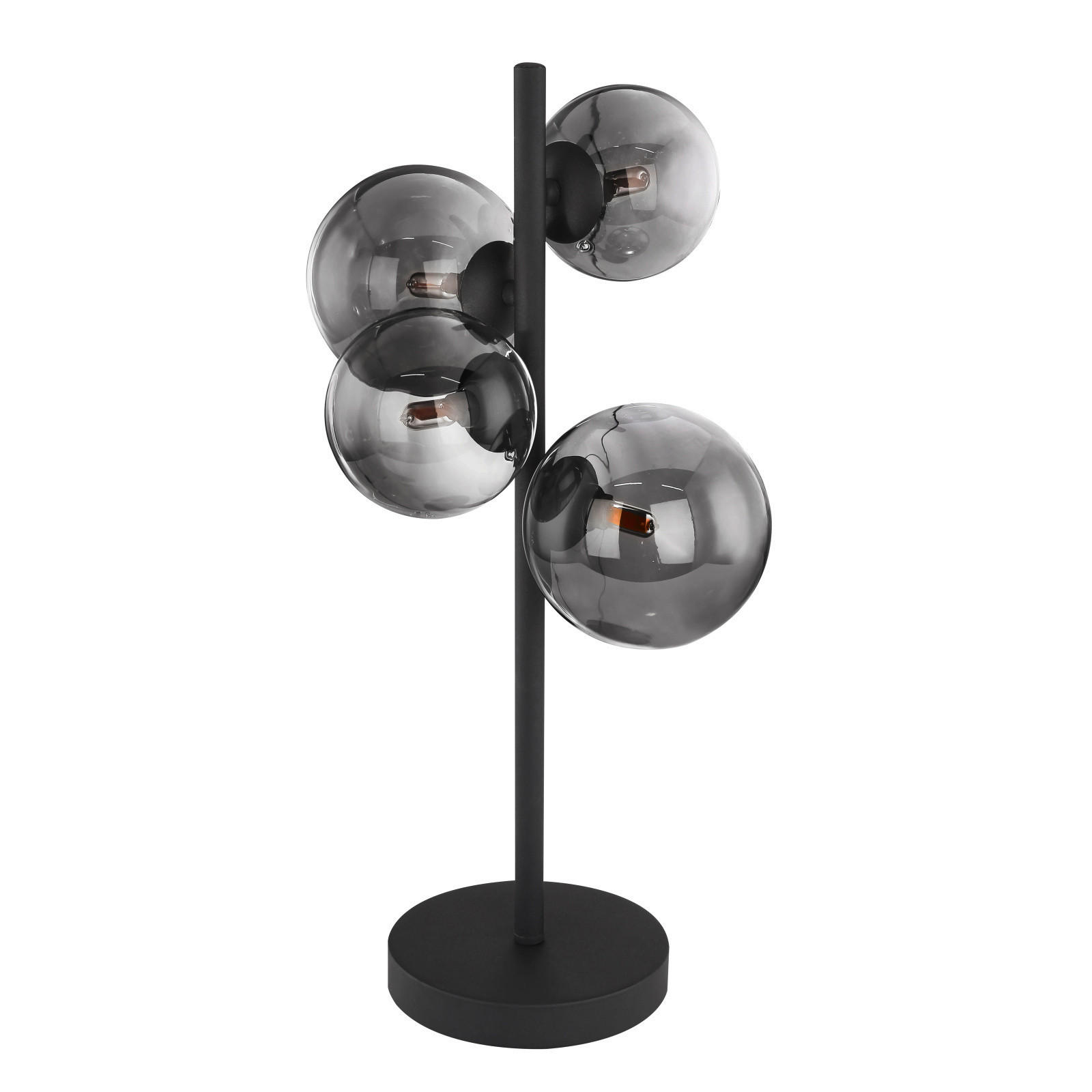 STOLNÁ LED LAMPA, 23,7/19,3/48 cm - čierna, Design, kov/sklo (23,7/19,3/48cm) - Globo
