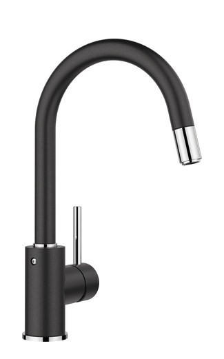 KÜCHENARMATUR 521455  - Chromfarben/Anthrazit, Basics, Stein/Metall (10,8/33,6/22,3cm) - Blanco