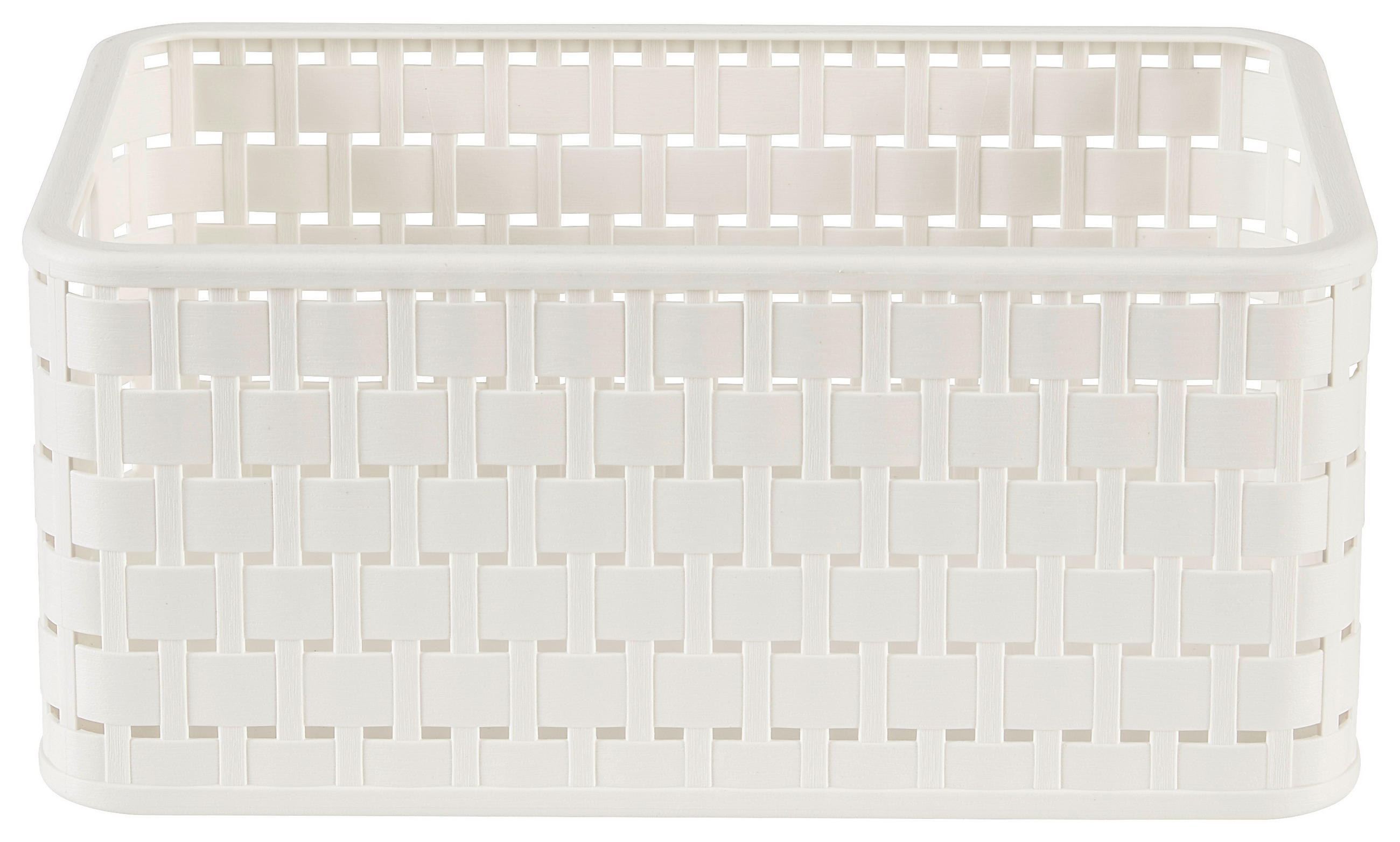 KOŠÍK biela - biela, Basics, plast (28/18,5/12,6cm) - Rotho