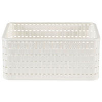 KOŠÍK biela - biela, Basics, plast (28/18,5/12,6cm) - Rotho