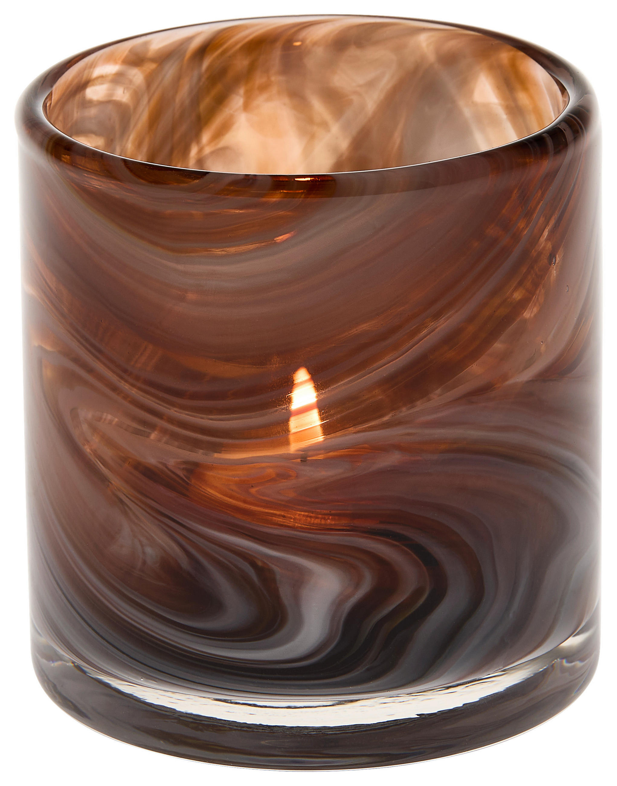 LJUSLYKTA - brun, Basics, glas (8,5/9cm) - Boltze Home