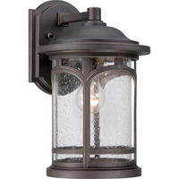 VONKAJŠIE NÁSTENNÉ SVIETIDLO, 22,9/25,7/36,7 cm - bronzová, Konventionell, sklo (22,9/25,7/36,7cm) - Elstead Lighting
