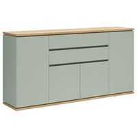 SIDEBOARD  184/93/42 cm 2 Schublade(n)  - Eichefarben/Salbeigrün, Design, Holzwerkstoff (184/93/42cm) - Xora