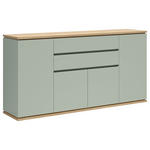 SIDEBOARD  184/93/42 cm 2 Schublade(n)  - Eichefarben/Salbeigrün, Design, Holzwerkstoff (184/93/42cm) - Xora