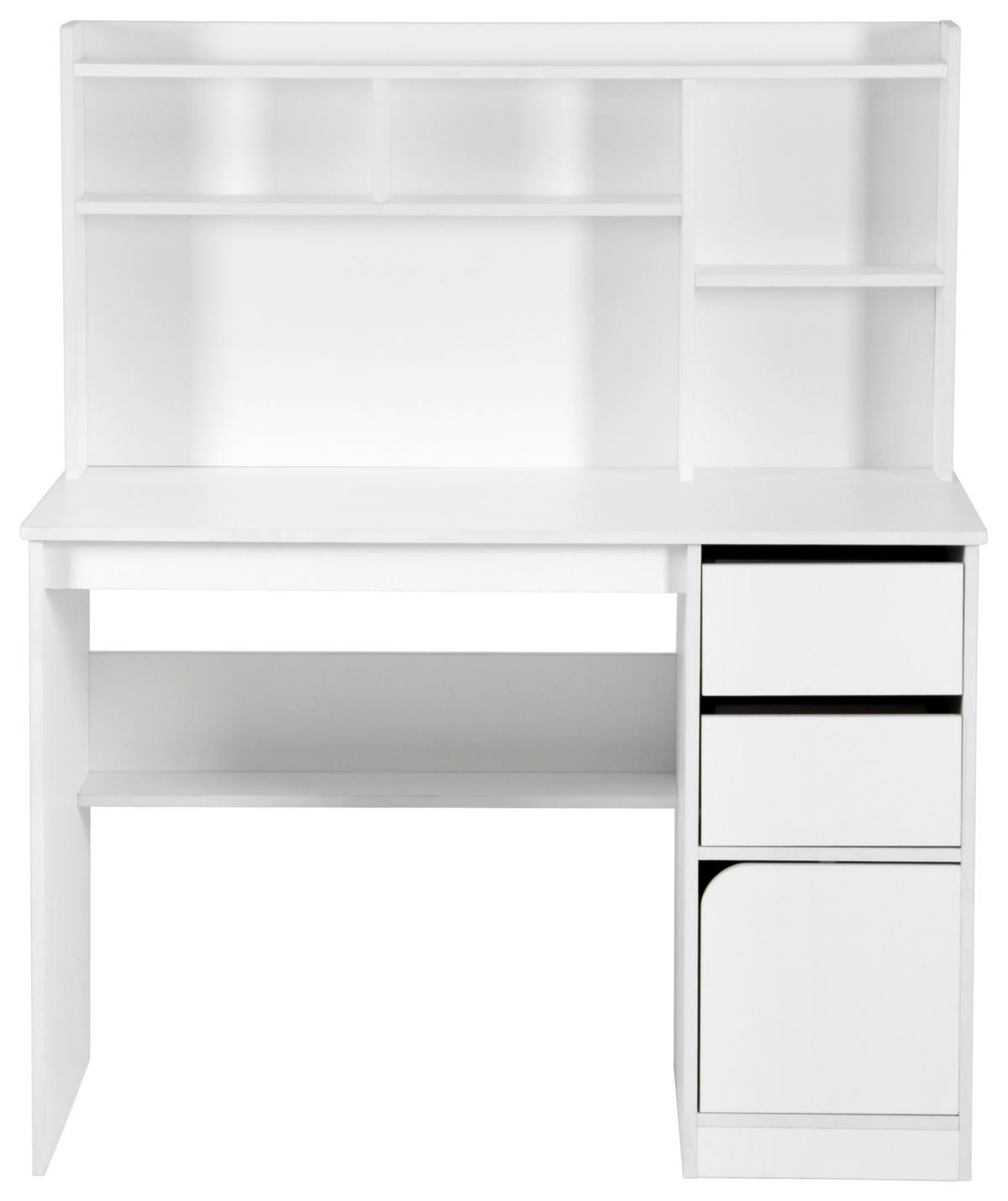 SCHREIBTISCH 110/60/131 cm Weiß  - Weiß, MODERN, Holzwerkstoff (110/60/131cm) - Livetastic