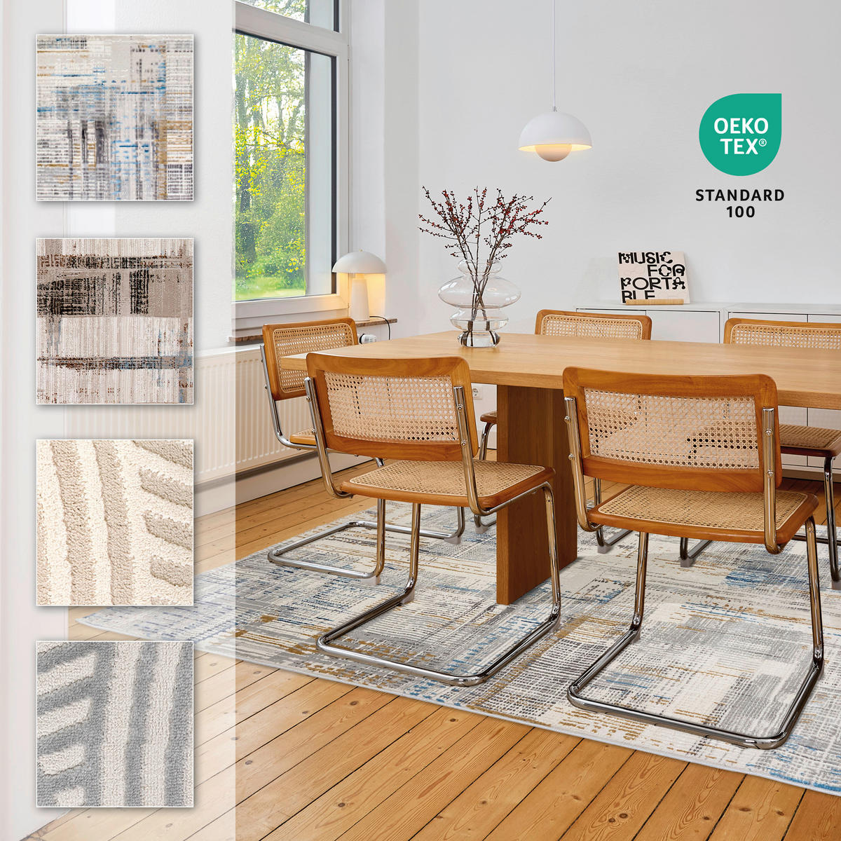 WEBTEPPICH 160/230 cm Jules Grau rechteckig  - Grau, Basics, Kunststoff/Textil (160/230cm) - Astra