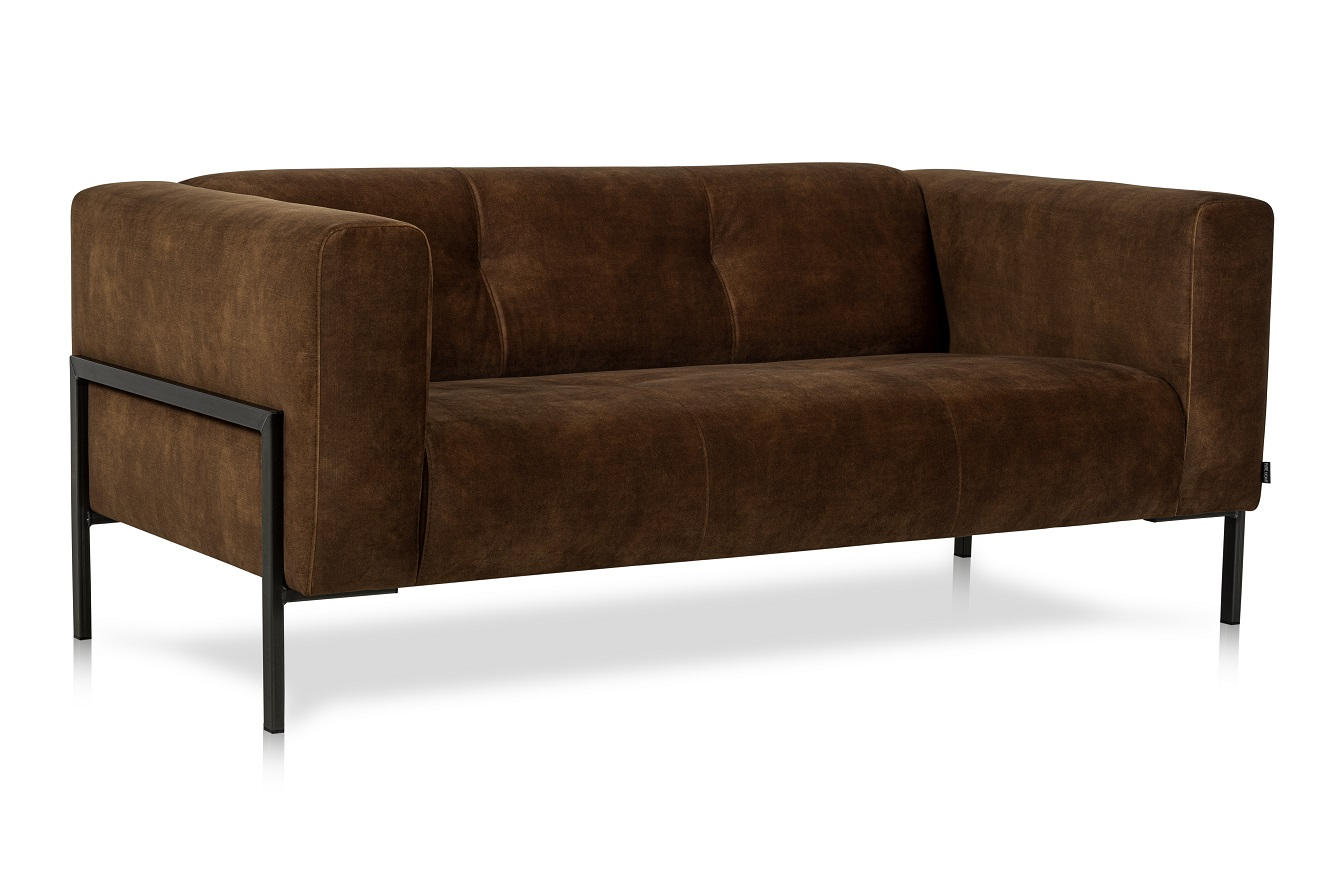 SOFFA i kopparfärgad  - svart/kopparfärgad, Design, metall/trä (173/72/90cm) - Pure Home Comfort