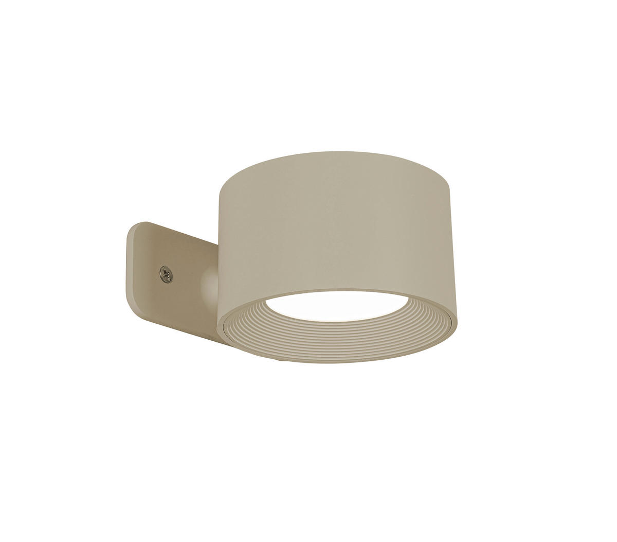 AKKU-WANDLEUCHTE Spot 9,2/8/4,5 cm   - Sandfarben, Basics, Kunststoff/Metall (9,2/8/4,5cm) - Novel