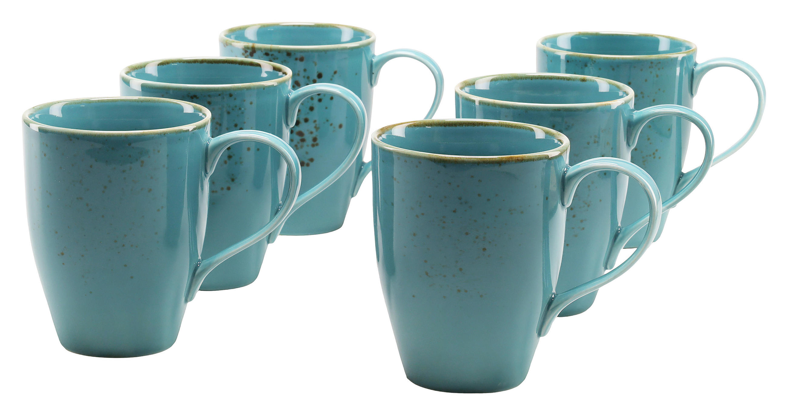KAFFEEBECHERSET 6-teilig  - Türkis, Trend, Keramik (300ml) - Creatable
