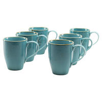 KAFFEEBECHERSET 6-teilig  - Türkis, Trend, Keramik (300ml) - Creatable