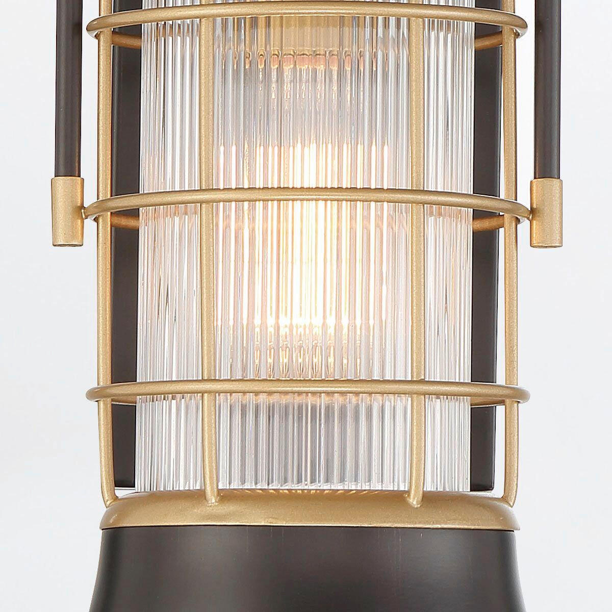 AUSSENWANDLEUCHTE - Multicolor, Konventionell, Glas/Metall (33,5/15,3/18,4cm) - Elstead Lighting
