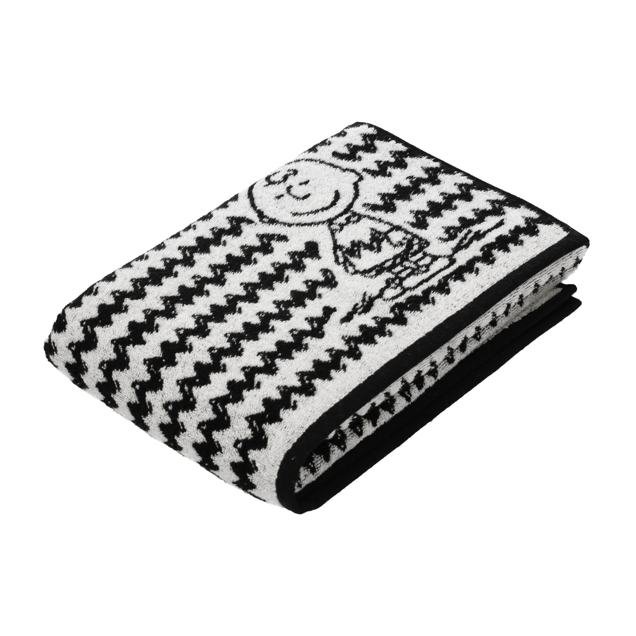 DUSCHTUCH Charlie Brown 67/140 cm  - Schwarz, Design, Textil (67/140cm) - Vossen