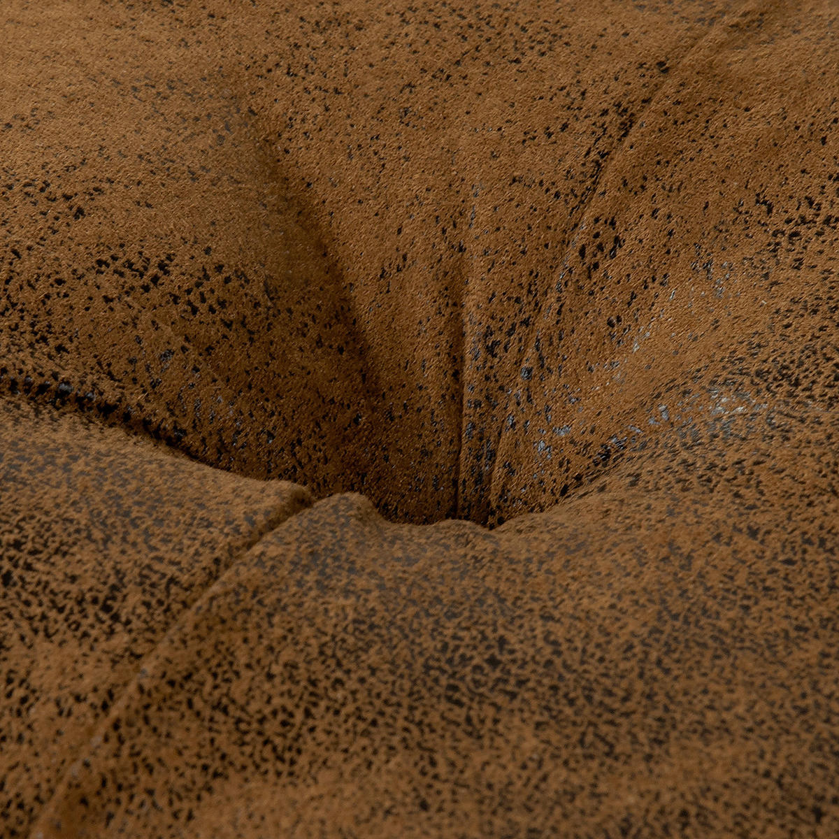 HOCKER in Textil Cognac  - Cognac/Braun, Design, Holz/Textil (80/45/80cm) - Livetastic