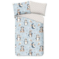 KINDERBETTWÄSCHE 140/200 cm  - Sandfarben/Blau, Textil (140/200cm)