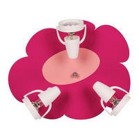 KINDERDECKENLEUCHTE Blume 39/33/16 cm  - Pink/Rosa, Basics, Holzwerkstoff/Kunststoff (39/33/16cm)