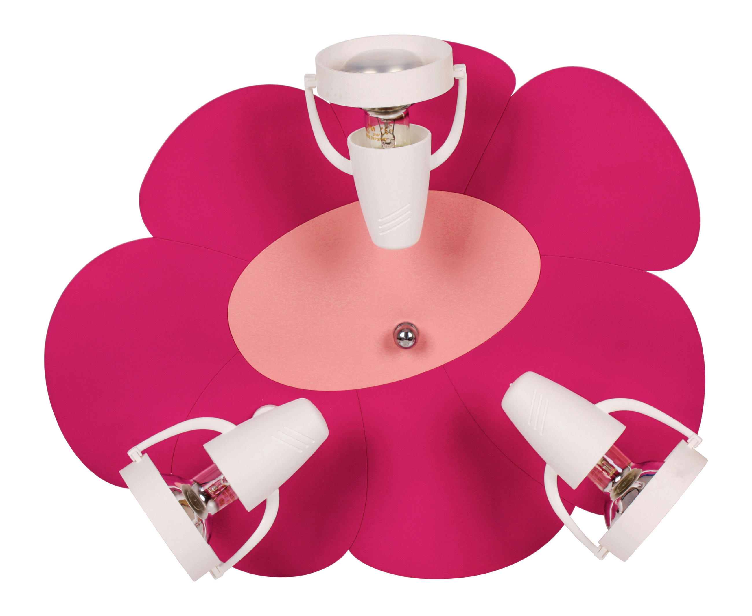 XXXLutz Kinderdeckenleuchte Blume Rosa, Pink 33x16x39 cm