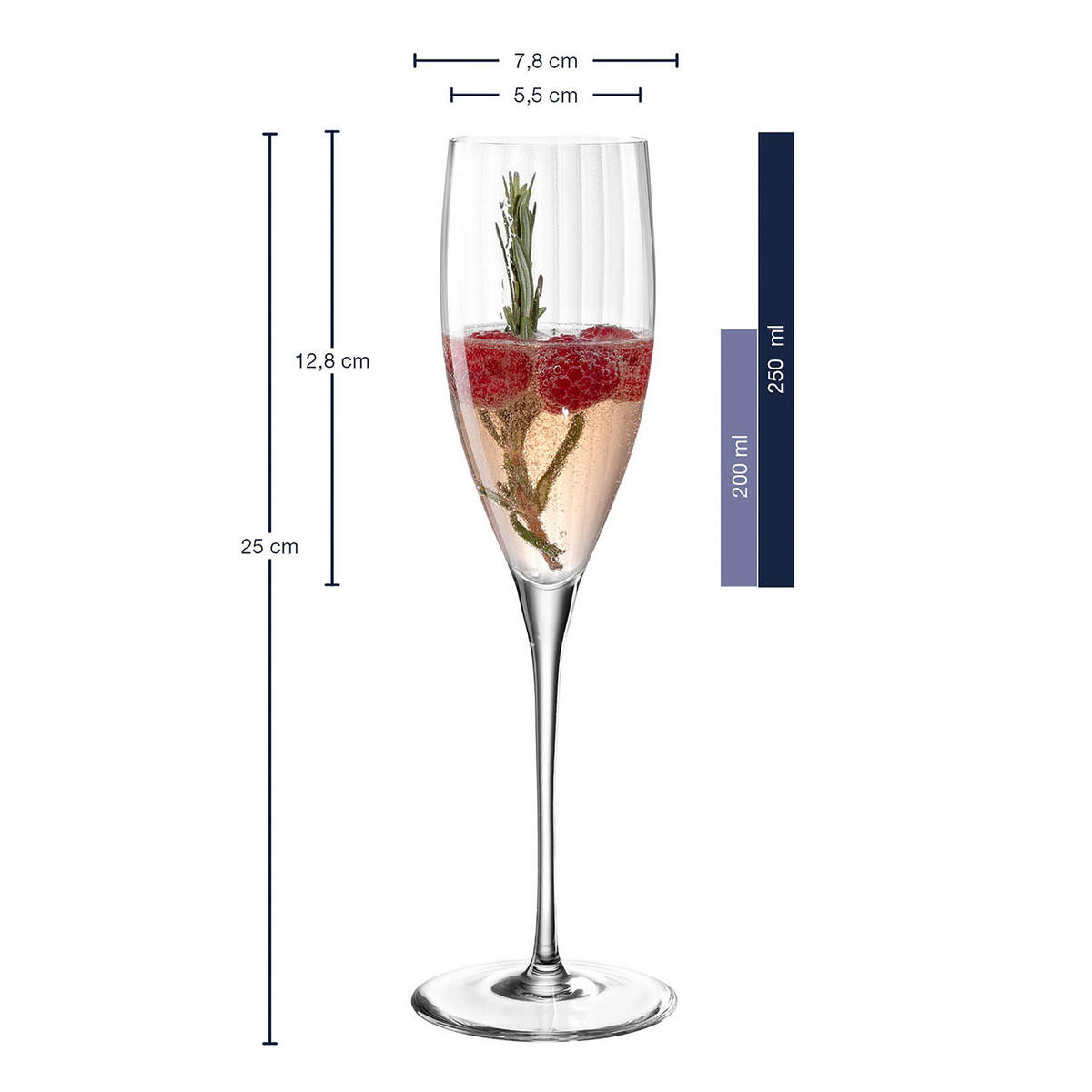 PEZSGŐSPOHÁR - áttetsző, Trend, Üveg (250ml) - Leonardo