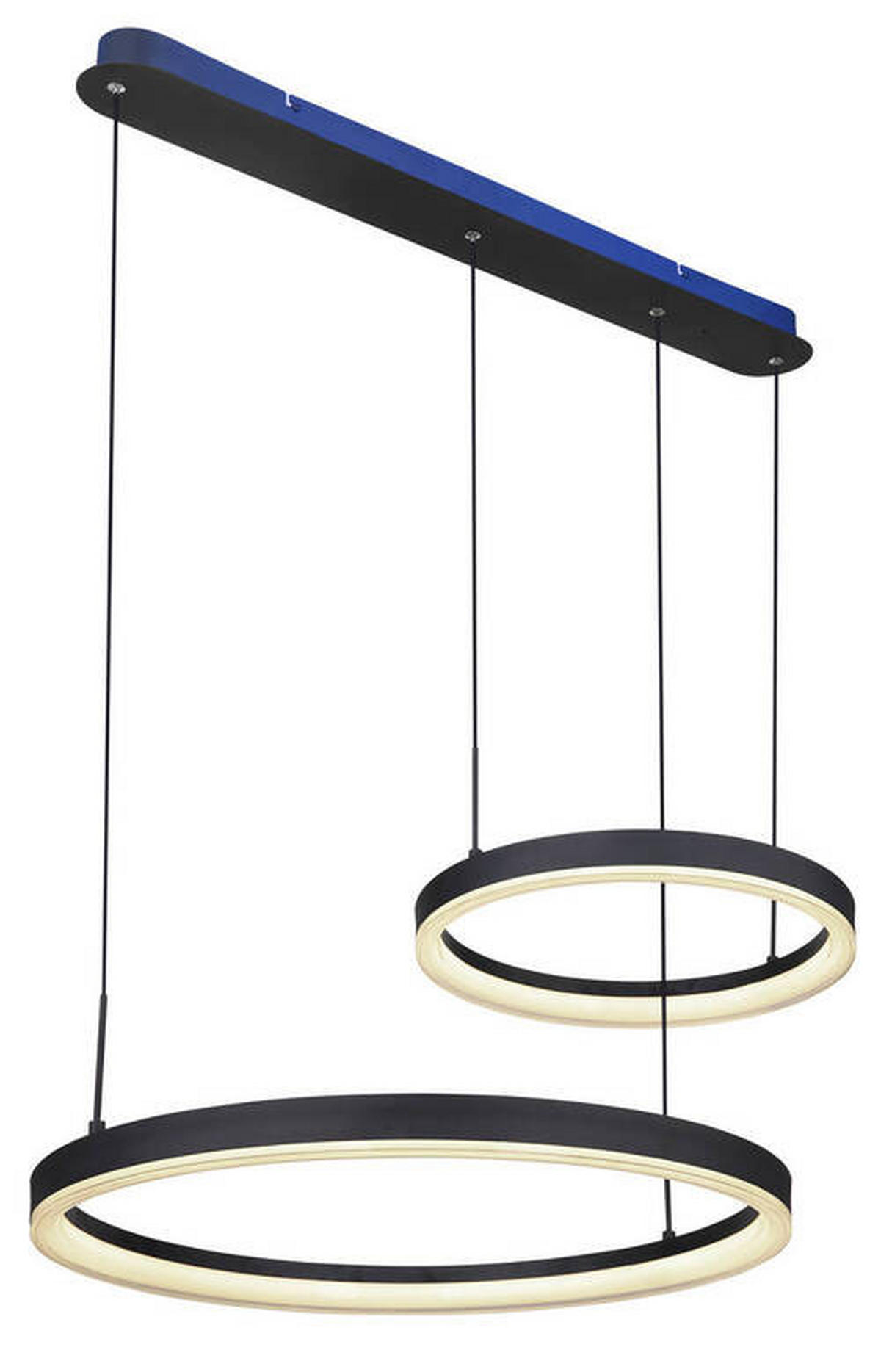 LED-HÄNGELEUCHTE 82,5/60/150 cm    - Goldfarben/Opal, Design, Kunststoff/Metall (82,5/60/150cm) - Globo