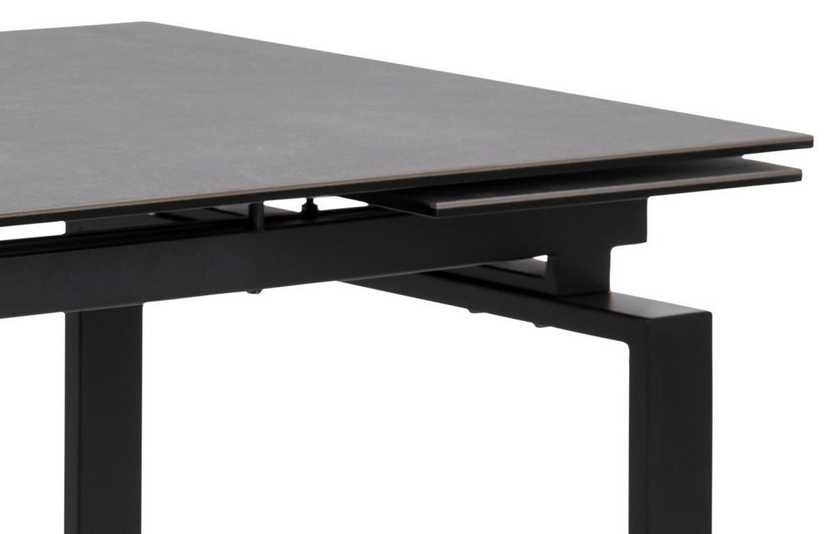 ESSTISCH in Metall, Keramik 160/85/76 cm  - Schwarz, KONVENTIONELL, Keramik/Metall (160/85/76cm) - Livetastic