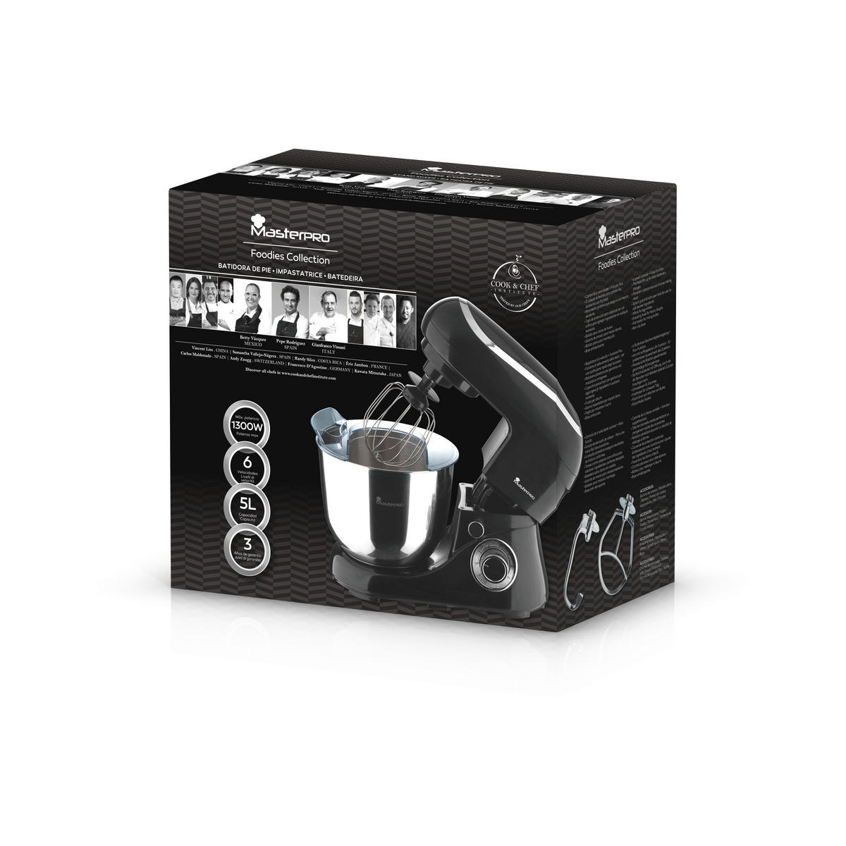 KÜCHENMASCHINE FOODIES COLLECTION  - Silberfarben/Schwarz, Basics, Kunststoff/Metall (41/24,5/39cm) - BERGNER