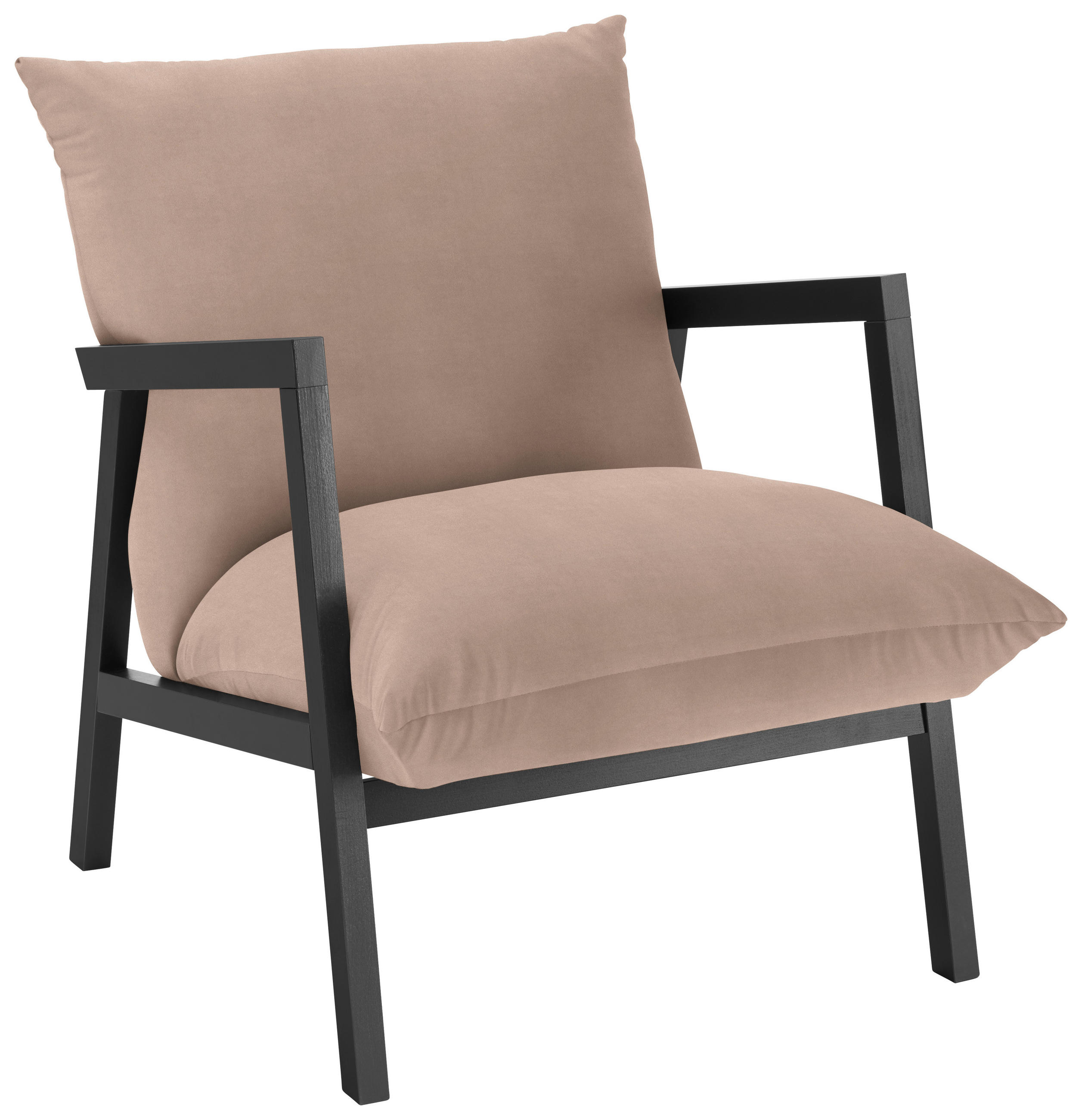 FOTOLIU in textil bej  - culoare lemn wenge/bej, Design, lemn/textil (63/76/80cm) - Carryhome