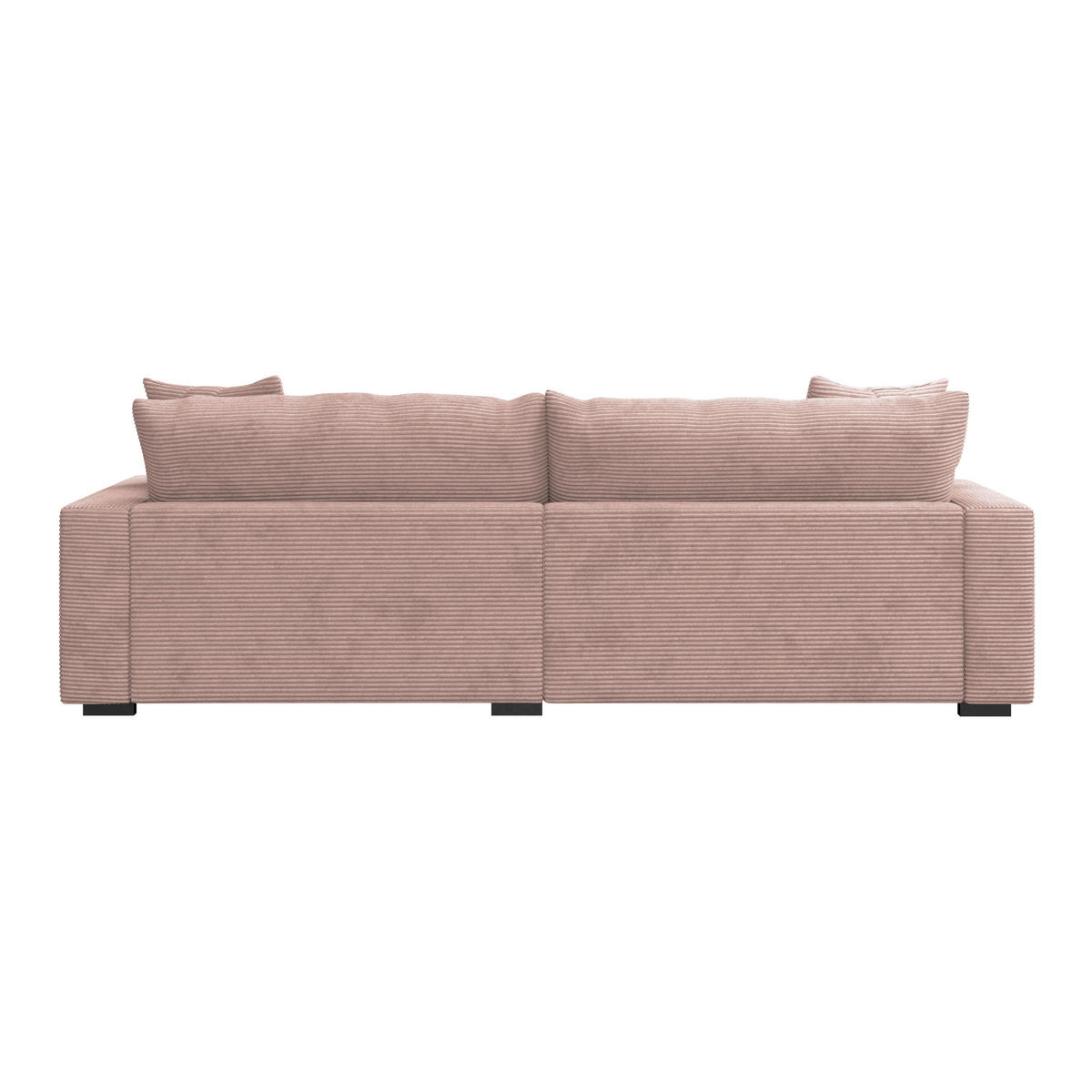 ECKSOFA Rosa Cord  - Schwarz/Rosa, MODERN, Textil (265/180cm) - P & B