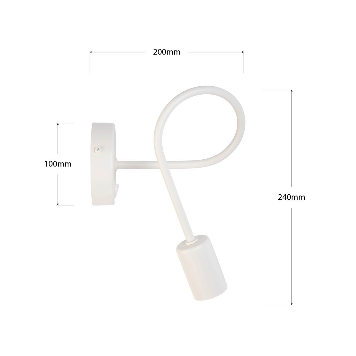 WANDLEUCHTE Oxford 20/20/24 cm  - Creme, Design, Metall (20/20/24cm)