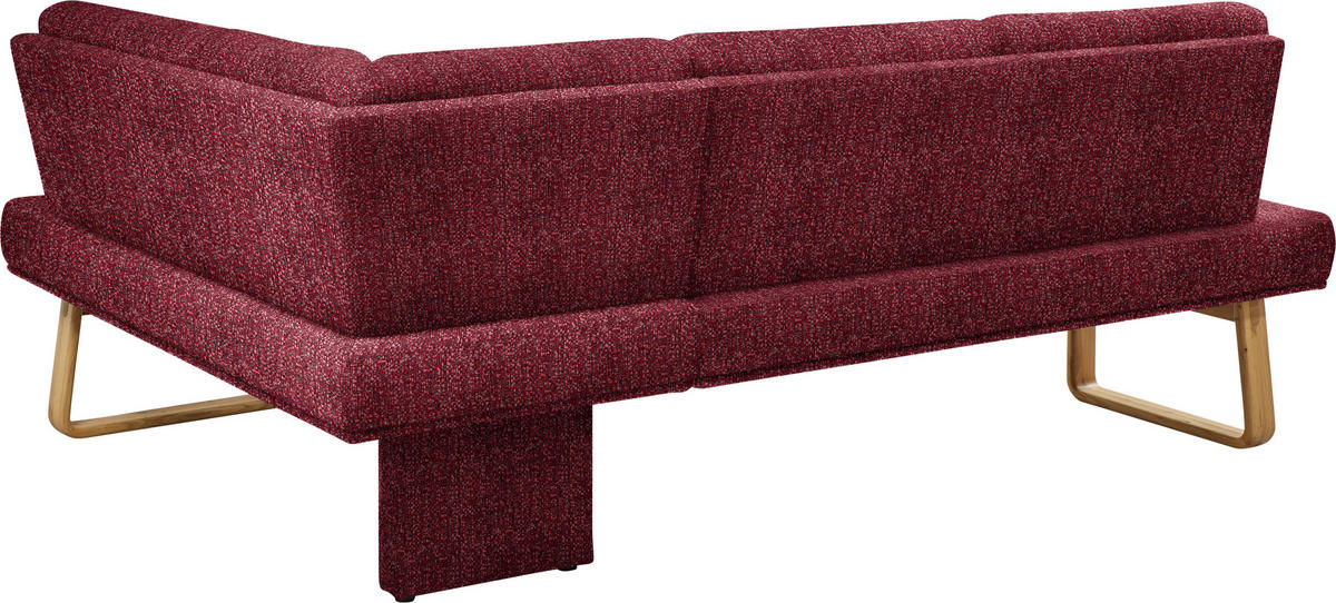ECKBANK 280/174 cm  in Rot, Eichefarben  - Eichefarben/Rot, Design, Holz/Textil (280/174cm) - Dieter Knoll