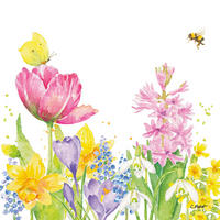 SERVIETTE    - Multicolor, Basics, Papier (17.5/17.5cm)