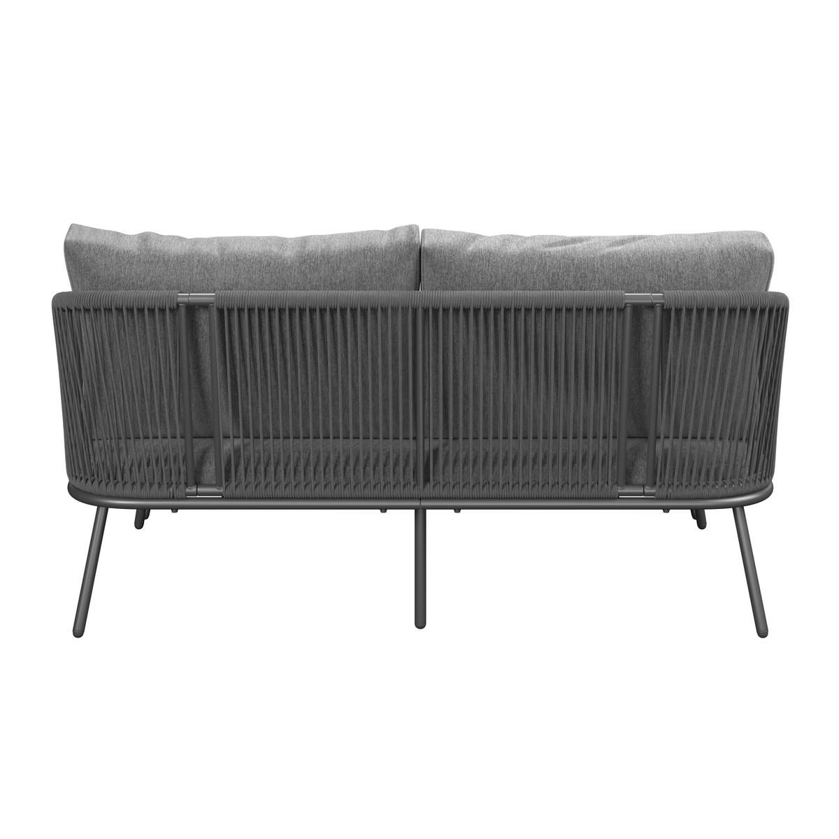 SONNENINSEL 150/75/95 cm  - Dunkelgrau/Schwarz, MODERN, Textil/Metall (150/75/95cm) - Beldano