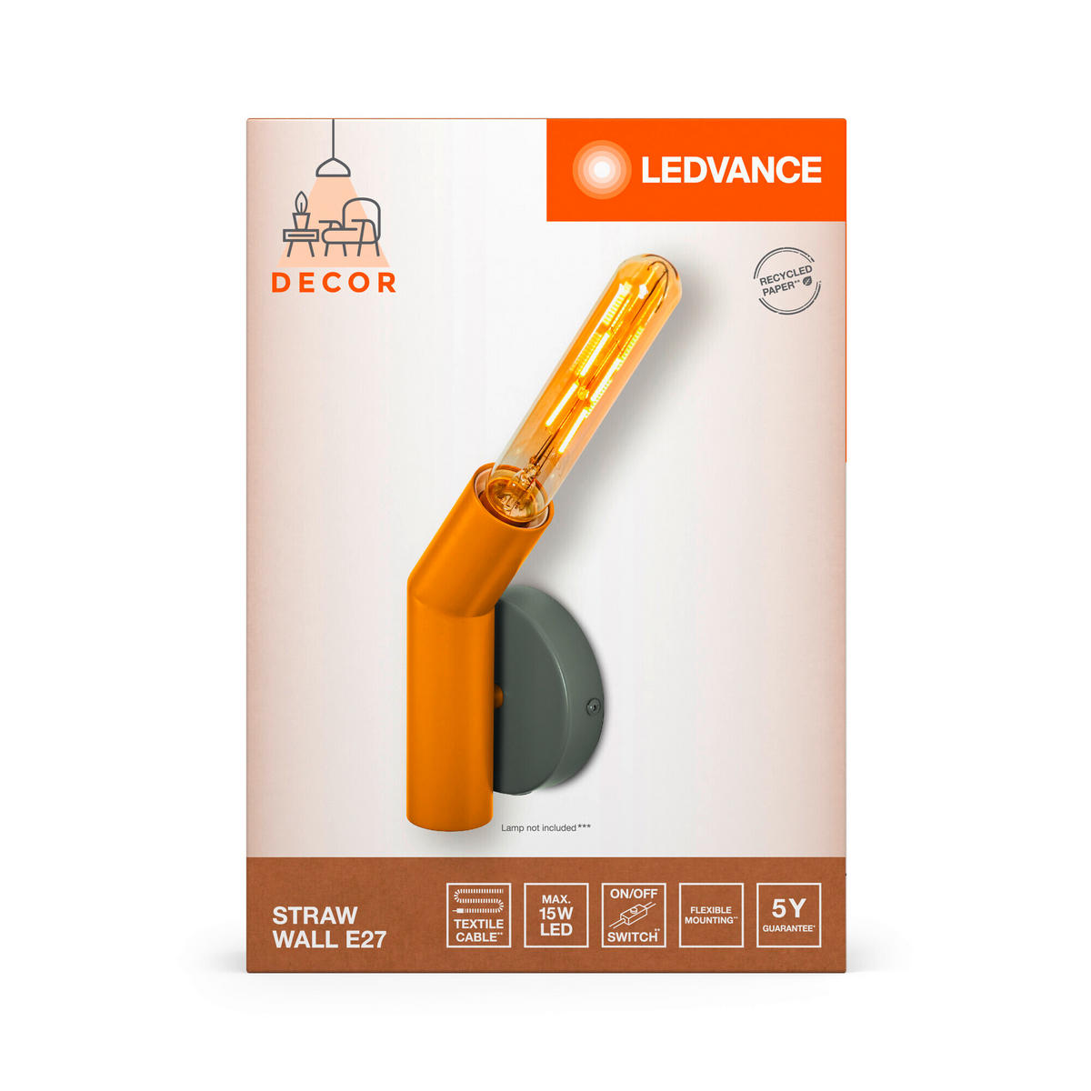 WANDLEUCHTE 10,8/7,7/18,3 cm   - KONVENTIONELL, Metall (10,8/7,7/18,3cm) - Ledvance