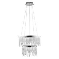 LED-HÄNGELEUCHTE ANTELAO 61/150 cm   - Klar/Chromfarben, Design, Glas/Metall (61/150cm) - Eglo