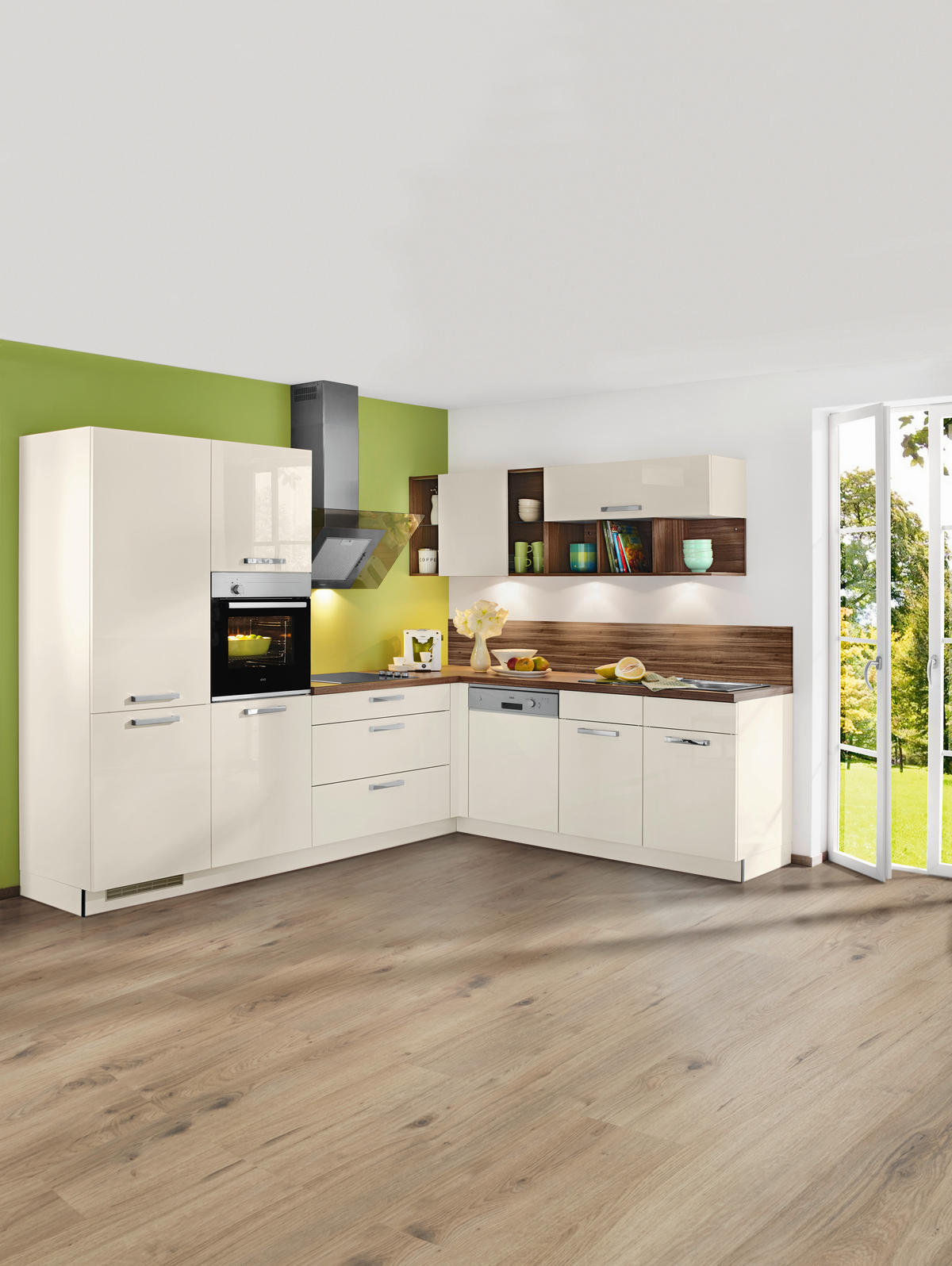 EINBAUKÜCHE   - Magnolie, Design, Holzwerkstoff - Dieter Knoll